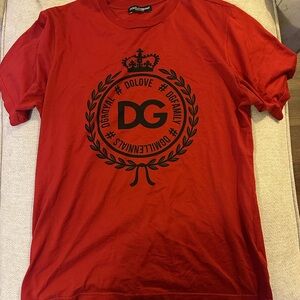 Dolce & Gabbana Red Graphic Tee